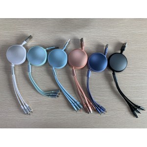 3 in 1 Retractable Fast Charging Cable 